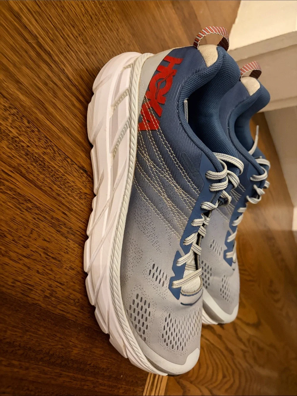 HOKA One One Clifton 6 Women’s Running Shoes Blue Gray Size 11